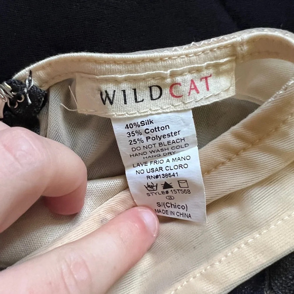 Wild Cat Lace & Mesh Cutout Crop Top - Small - Picture 4 of 4